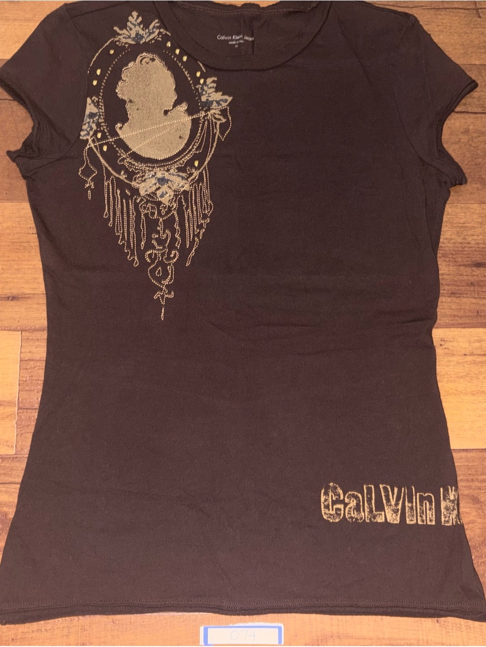 Y2K Vintage Calvin Klein Jeans Cameo Portrait Graphic Tee